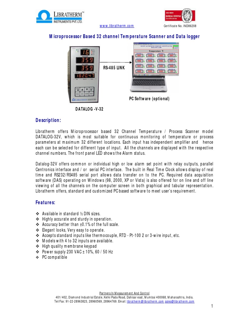 (8.10) 32 Channel Datalogger (Datalog-32) | PDF | Microsoft Windows ...