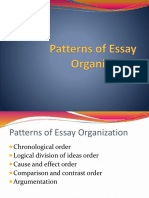 Patterns of Essay Organization