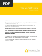 Verbal Reasoning Test2 Solutions