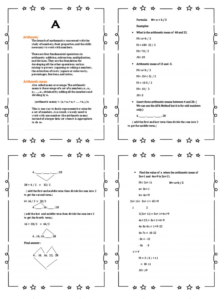Understanding Arithmetic Concepts | PDF | Arithmetic | Arithmetic Mean