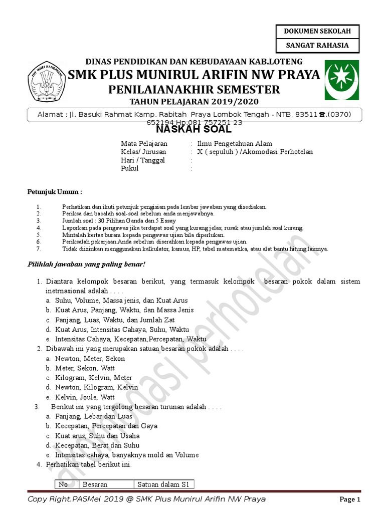 36++ Soal industri perhotelan kelas 11 semester 2 info