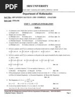 Complex Integration MCQ Notes PDF