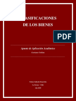 Clasificaciones de los bienes según el Código Civil chileno