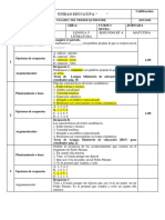 Evaluacion de Lengua 2 Bachillerato