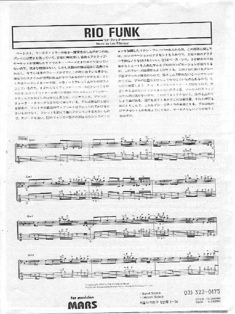 Rio Funk Bass | PDF