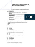 Habitos de Los Pobladores Chiclayanos para La Conservación Del Medio Ambiente