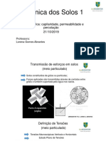 Mecânica dos Solos 1: Tensões, Capilaridade e Transmissão de Esforços