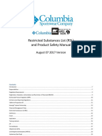 Columbia Sportswear Company RSL and Product Safety Manual August 2017