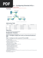 Acl 4.2.2.10 Packet Tracer - Configuring Extended ACLs Scenario 1