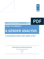 UNDP Guidance Note How To Conduct A Gender Analysis