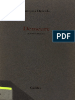 (Collection Incises) Jacques Derrida - Demeure - Maurice Blanchot-Galilée (1998) PDF