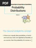 WK 1 Probability Distributions