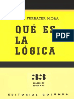 (Jos Ferrater Mora) Qu Es L Gica PDF