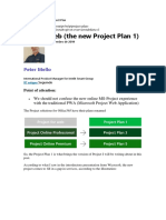 Project Web the New Project Plan