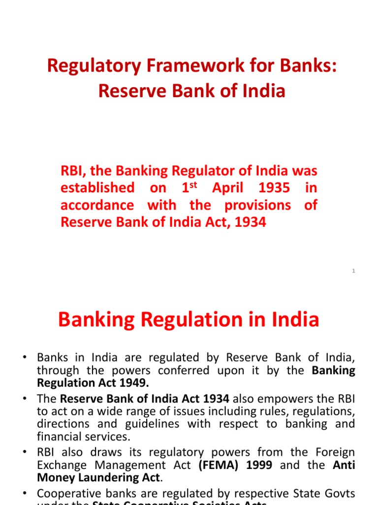 L-3 Regulatory Framework For Banks - RBI | PDF | Reserve Bank Of India ...