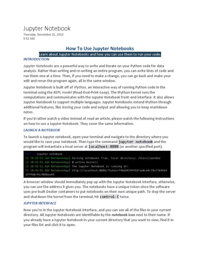 Jupyter Notebook | PDF | Computing | Software