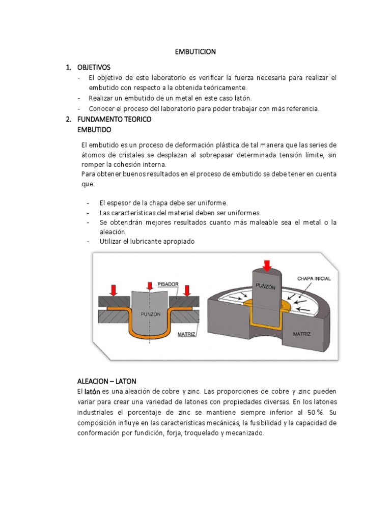 Proceso de Embutición de Latón | PDF | Latón | Recocido (Metalurgia)