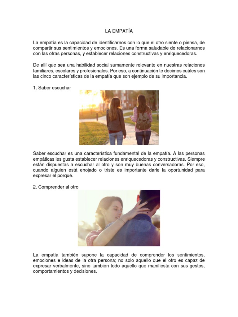 La Empatia | PDF | Empatía | Las emociones