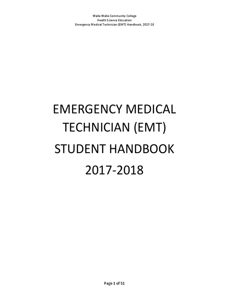 Emt Handbook | PDF | Emergency Medical Technician | Emergency Medical ...