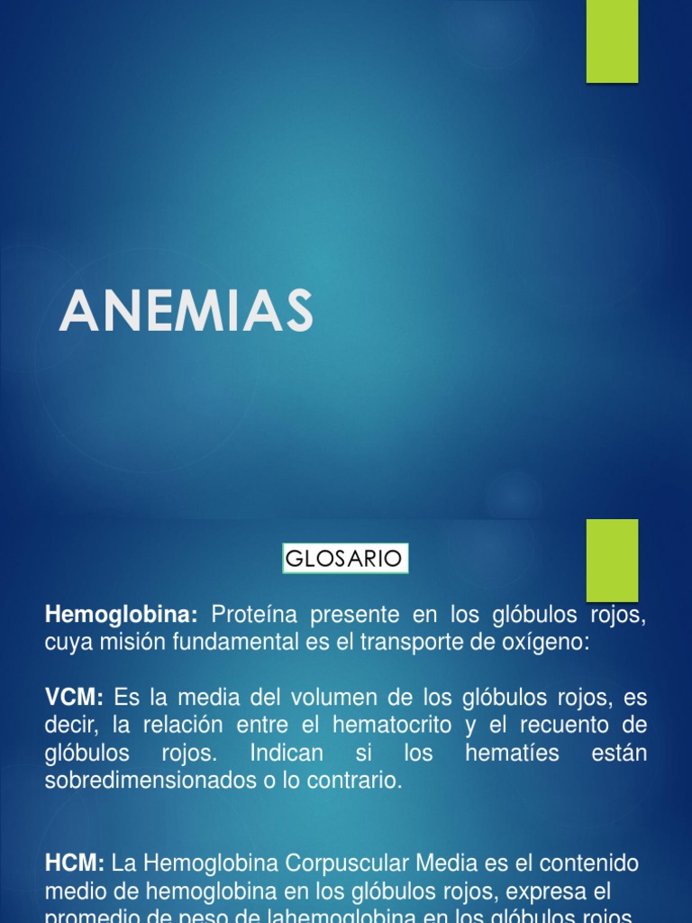 Clasificación y tipos de anemia | PDF | Glóbulo rojo | Anemia