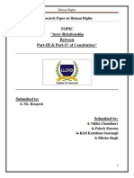 Relation Between Part III and Part IV of Consti.