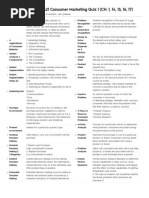 Quiz 1, CH 1, 14-7 Consumer Behavior