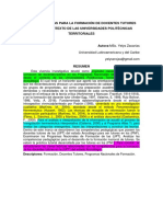 Claves Teóricas para La Formación Del Docente