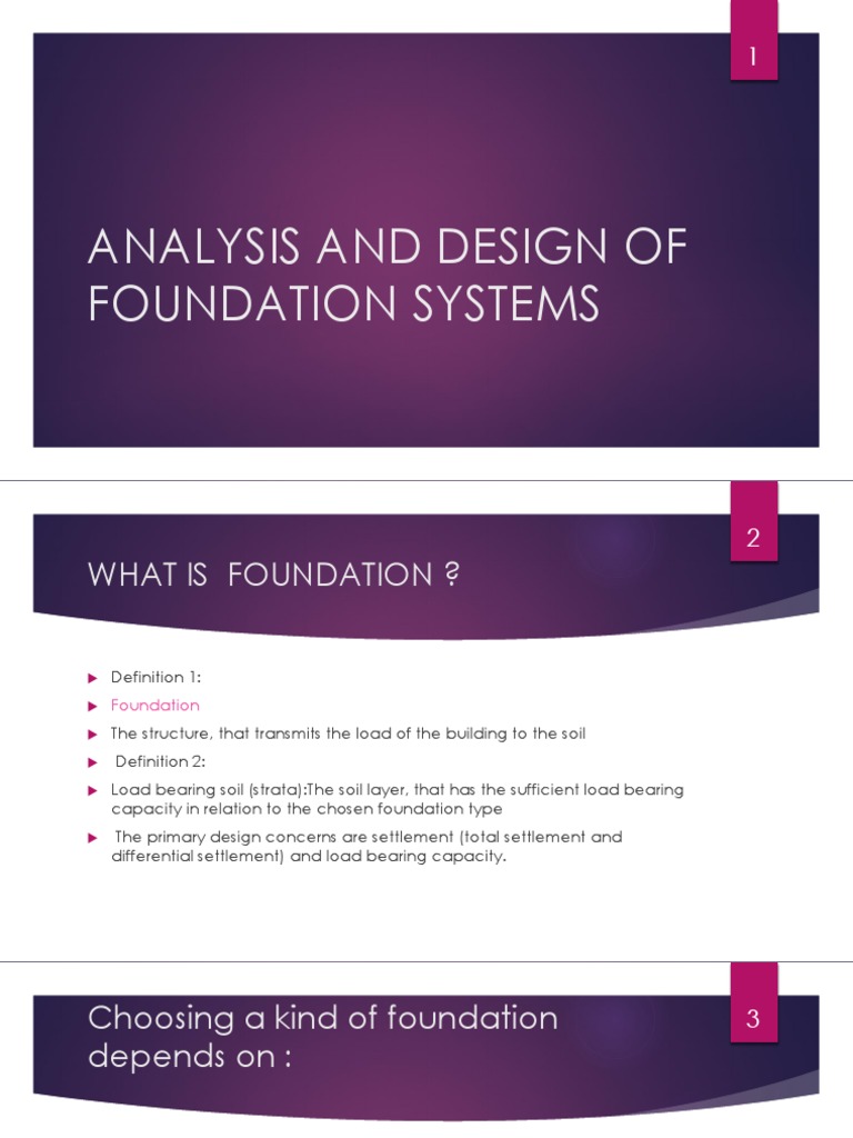 Foundation Systems Analysis and Design | PDF | Deep Foundation ...