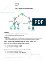 5.2.2.4 Packet Tracer - ACL Demonstration