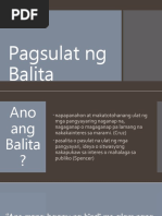 Aralin 4 - Pagsulat NG Balita