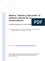 Orlando Musumeci y Favio Shifres (2003). Musica, Talento y Ejecucion El sistema cultural de un Conservatorio.pdf