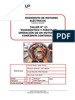 13-Diagnóstico y Desmontaje de Máquina de Corriente Continua