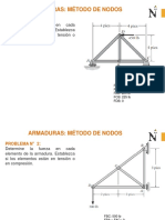 Armaduras: Método de nodos y secciones