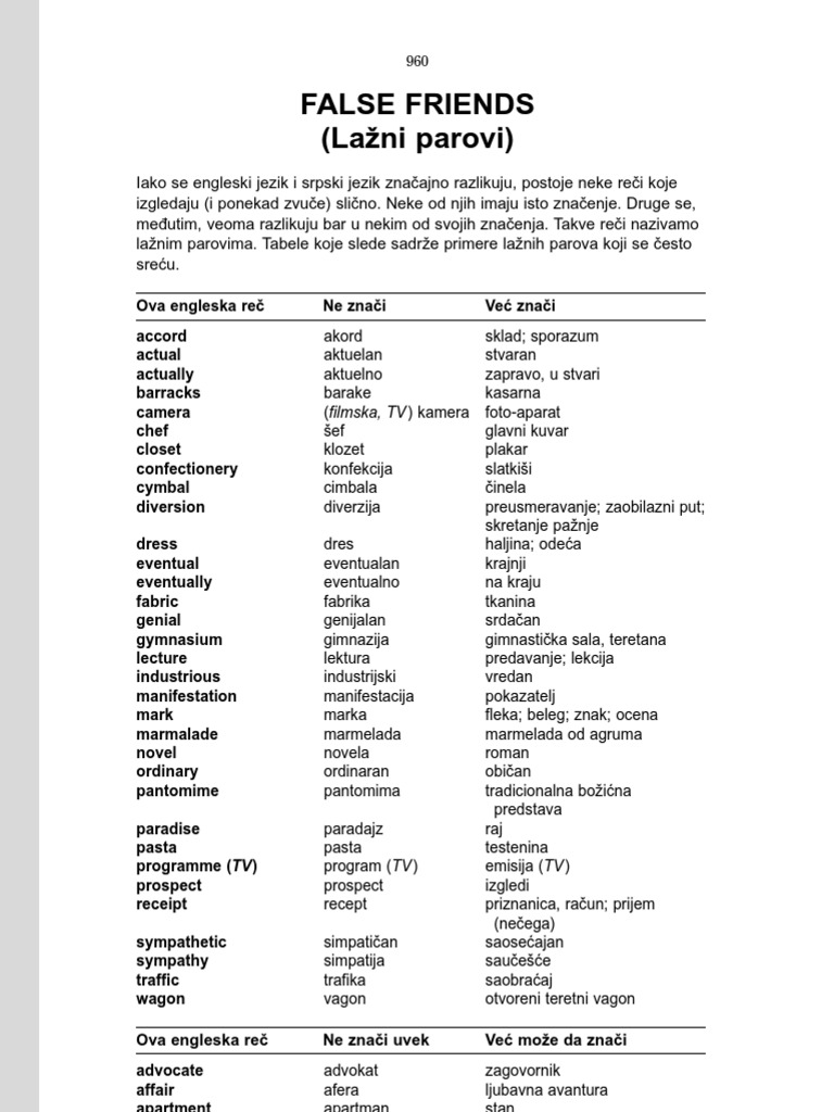 False Friends