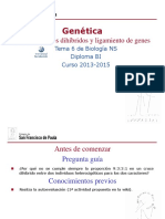 GTP - T6. Genética (2 Parte - Cruces Dihíbridos y Ligamiento) 2013-15