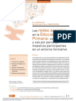 Dialnet LasRedesSocialesEnLaEducacionPrimaria 6159633 PDF