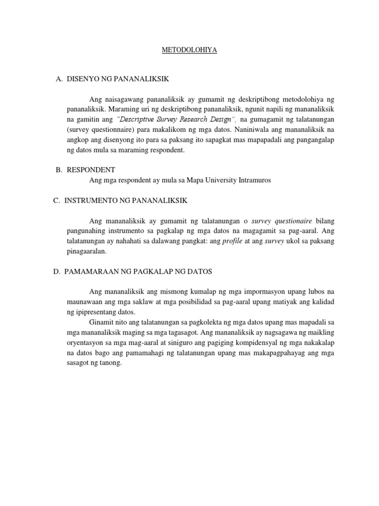 METODOLOHIYA | PDF