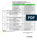 Jadwal Kuliah Semester Ganjil Fakultas Pertanian 2019-2020