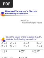 Mean and Variance