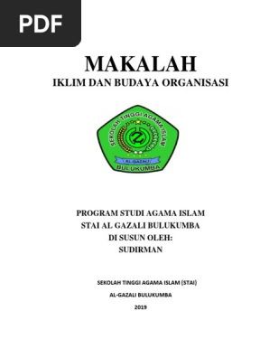 Iklim Dan Budaya Organisasi
