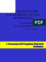 Peran Klimatologi Dalam Bidang TIP Dan Peternakan