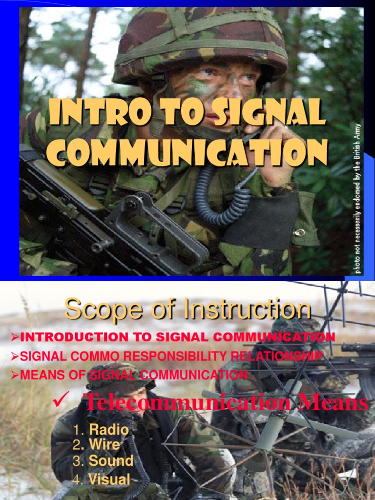 Military Signal Communication Overview | PDF | Telecommunication | Radio