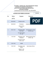 Susunan Acara Pembekalan Magang