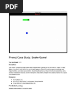 ProjectCaseStudy SnakeGame