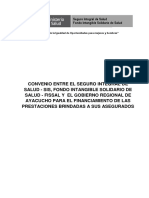 Convenio SIS-FISSAL-Gobierno Regional Ayacucho financiamiento prestaciones