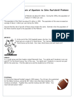 Systems of Equations Real Life Problems 1