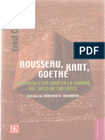 Cassirer, Ernst - Rousseau, Kant, Goethe. Filosofia y Cultura en La Europa Del Siglo de Las Luces PDF