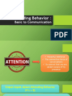 Attending Behavior