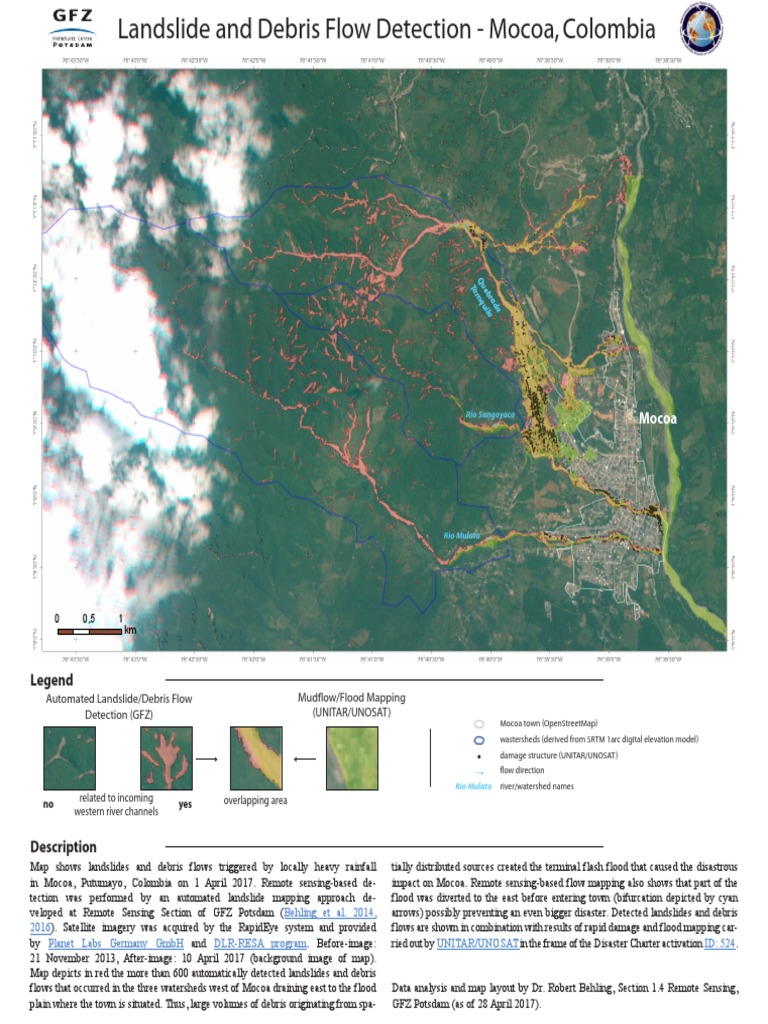Mocoa Landslide Map | PDF | Landslide | Flood