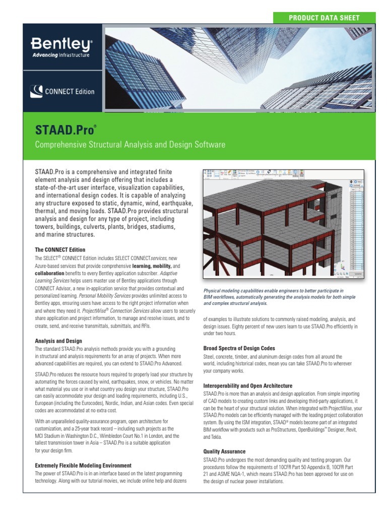 PDS STAADPro CONNECT LTR EN HR | PDF | Areas Of Computer Science ...